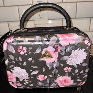 Triforce Floral Hardcase Cosmetic Case.